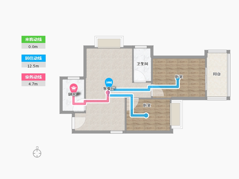 青海省-西宁市-陕安丰登小区-74.20-户型库-动静线