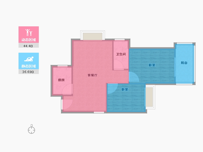 青海省-西宁市-陕安丰登小区-74.20-户型库-动静分区