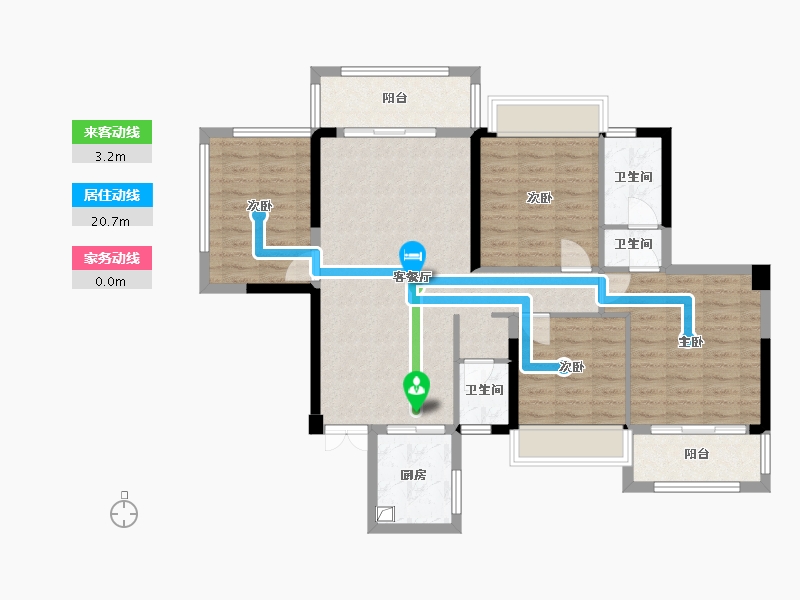 广西壮族自治区-南宁市-凤凰茗城-108.00-户型库-动静线