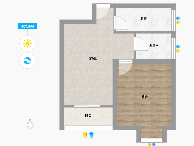 四川省-成都市-东方新城（二期）-39.78-户型库-采光通风