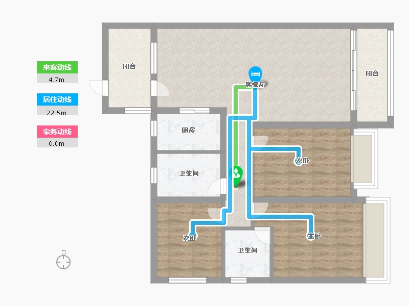 江苏省-宿迁市-人和小区-85.99-户型库-动静线