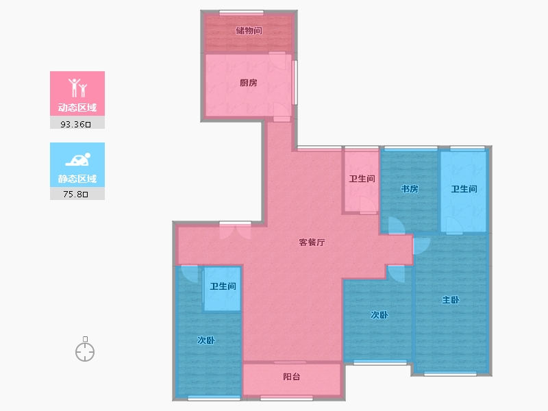 江苏省-无锡市-华润悦府-155.68-户型库-动静分区