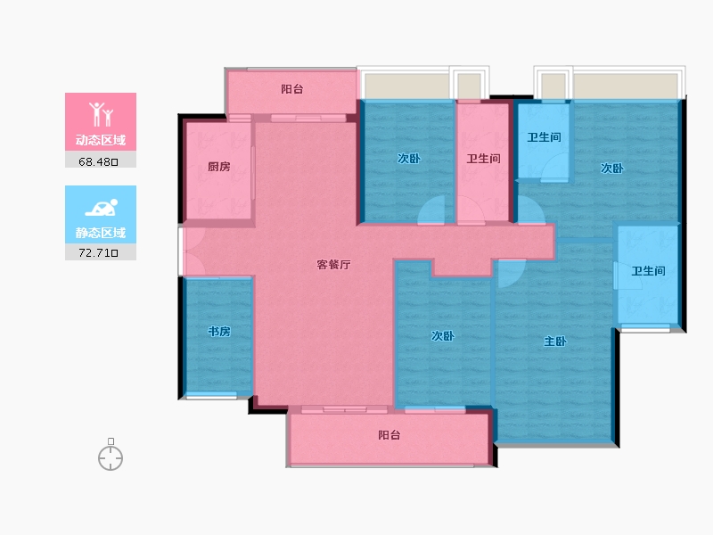 广东省-中山市-华鸿璟悦轩-129.00-户型库-动静分区