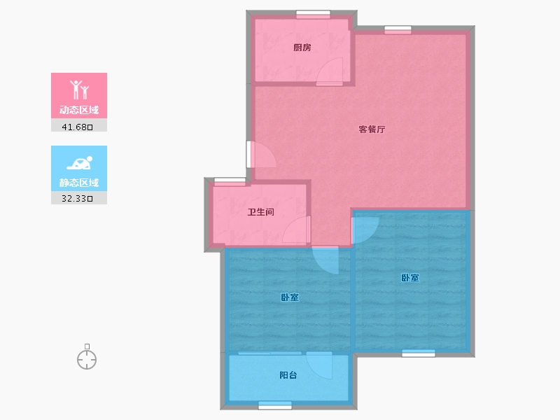 福建省-厦门市-沧一小区-67.68-户型库-动静分区