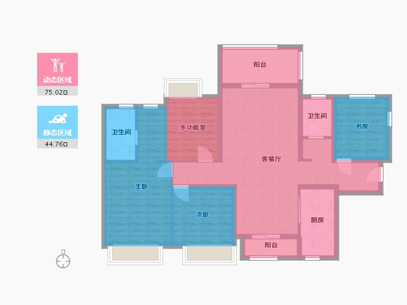 广西壮族自治区-崇左市-万象华府-110.00-户型库-动静分区