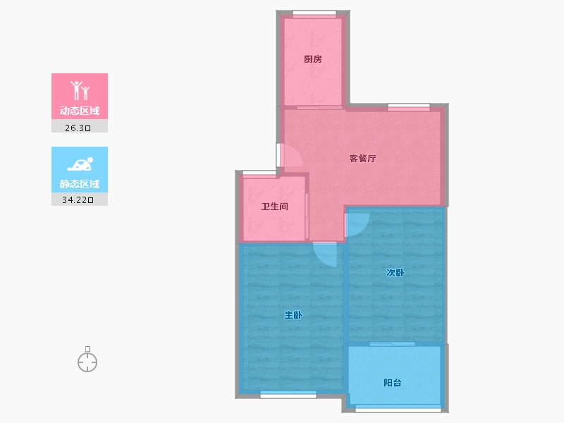 江苏省-无锡市-新桥花园-55.00-户型库-动静分区