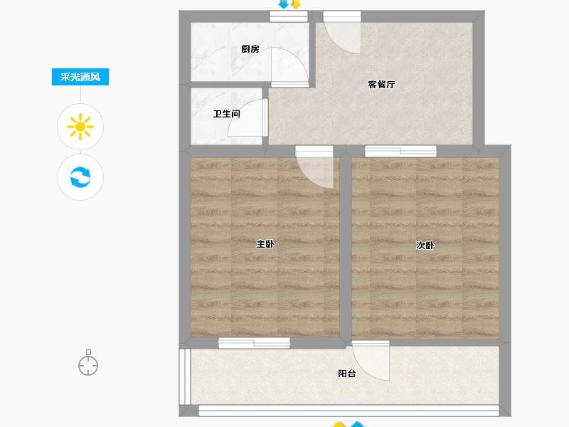 山东省-济南市-百花小区-47.00-户型库-采光通风