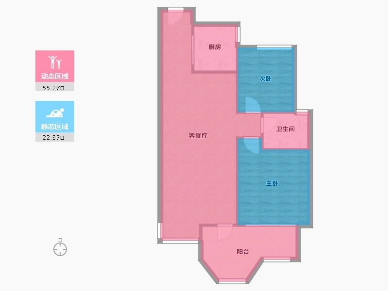 浙江省-嘉兴市-秋江花苑-71.00-户型库-动静分区