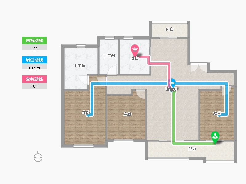 江苏省-无锡市-华润悦府-135.00-户型库-动静线