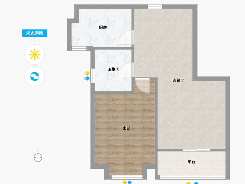 江苏省-无锡市-新惠家园-56.98-户型库-采光通风