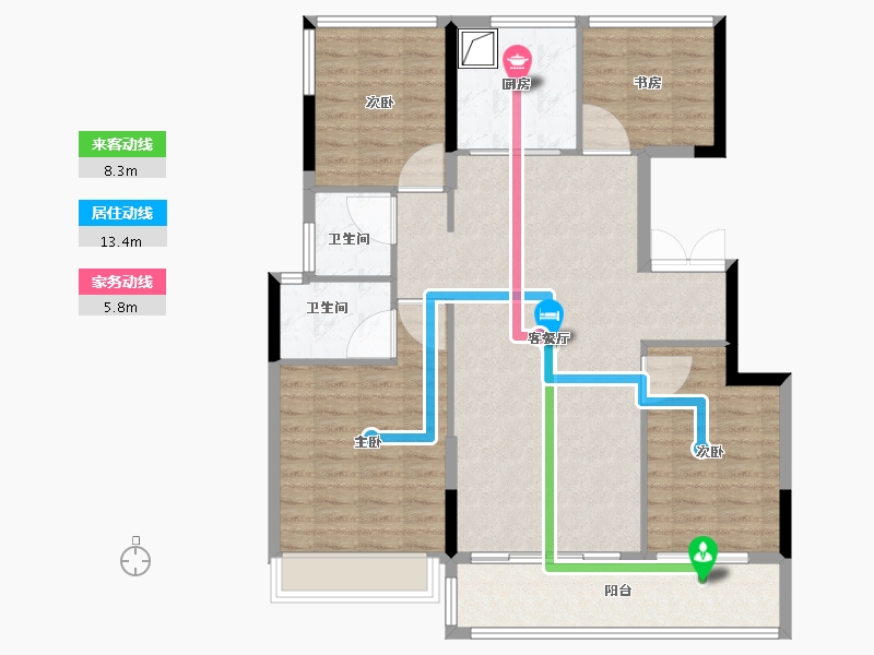 浙江省-温州市-国鸿锦悦府西苑-110.00-户型库-动静线