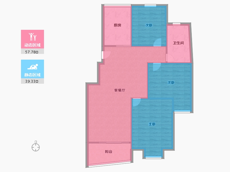 江苏省-无锡市-红山花园-89.00-户型库-动静分区