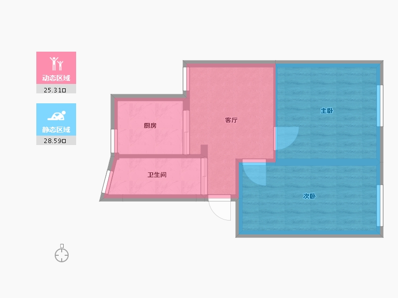 浙江省-杭州市-三里亭苑-三区-48.00-户型库-动静分区