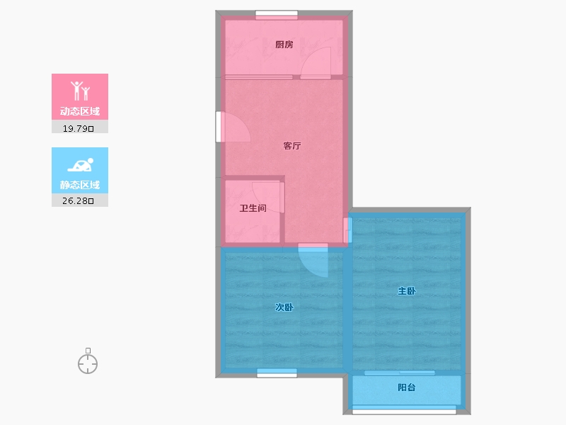 北京-北京市-青塔蔚园-40.36-户型库-动静分区