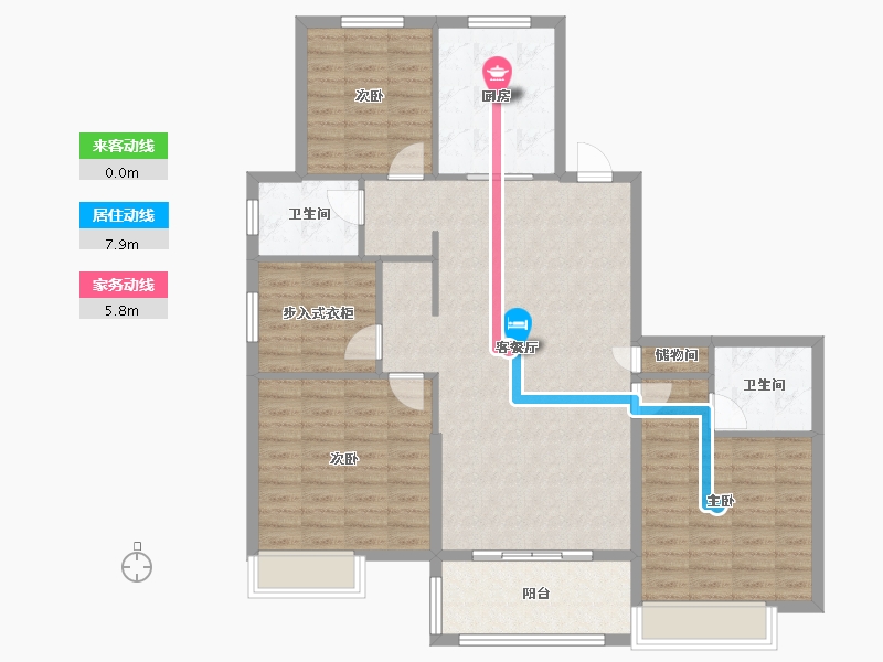 江苏省-盐城市-荷塘月色-115.00-户型库-动静线