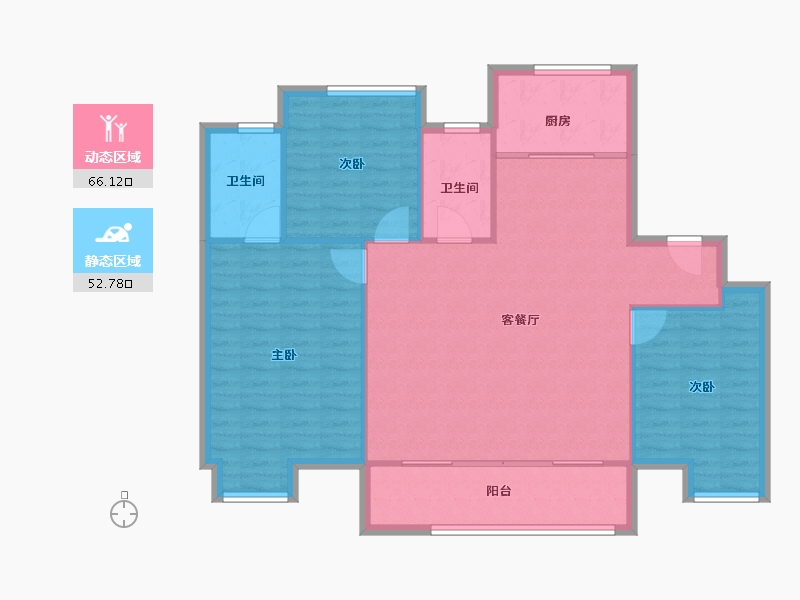 江苏省-无锡市-蓝光雍锦里-110.00-户型库-动静分区