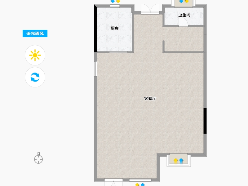 湖南省-湘潭市-碧桂园黄金时代-114.25-户型库-采光通风