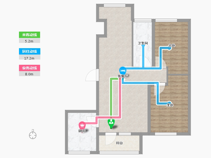 黑龙江省-佳木斯市-山水家园-85.01-户型库-动静线