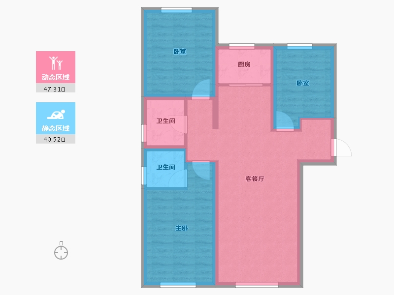 河北省-保定市-普霖第一城-78.18-户型库-动静分区