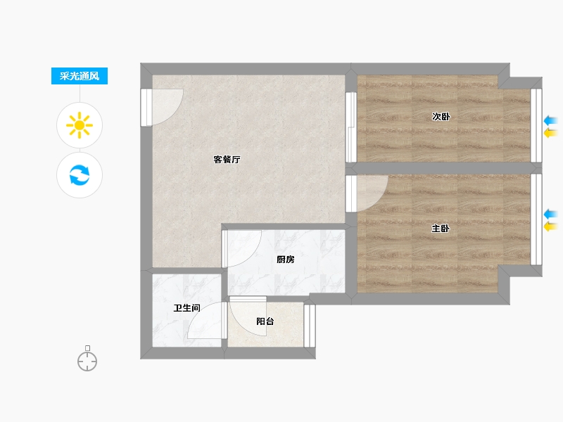 四川省-成都市-温哥华南苑-38.35-户型库-采光通风