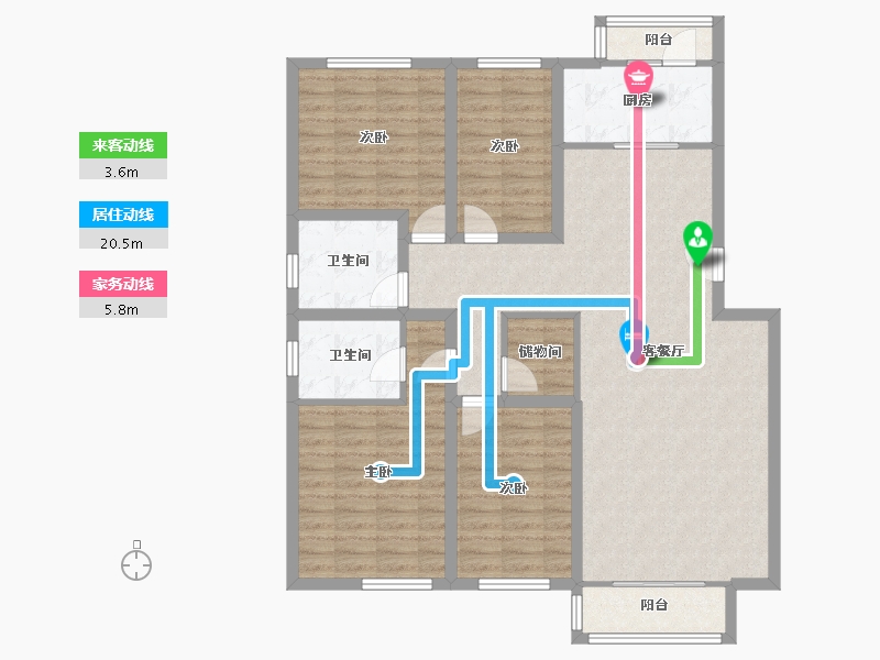 北京-北京市-清岚花园-118.53-户型库-动静线