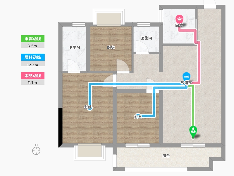 湖北省-十堰市-招商兰溪谷-92.00-户型库-动静线