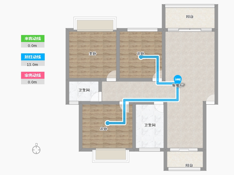 江苏省-宿迁市-人和小区-94.00-户型库-动静线