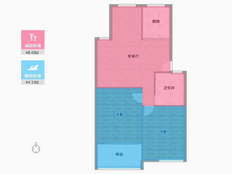 江苏省-无锡市-新桥花园-86.00-户型库-动静分区