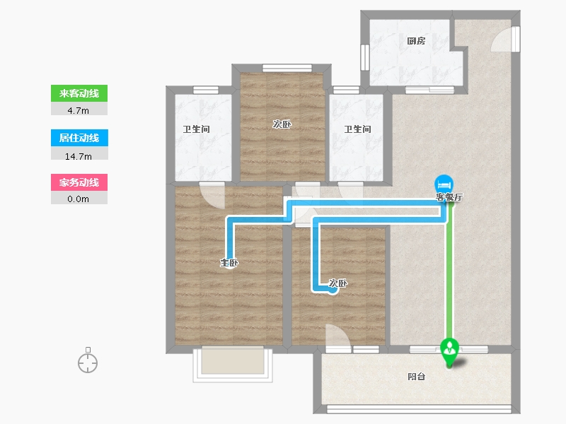 湖北省-武汉市-北辰金地-88.00-户型库-动静线