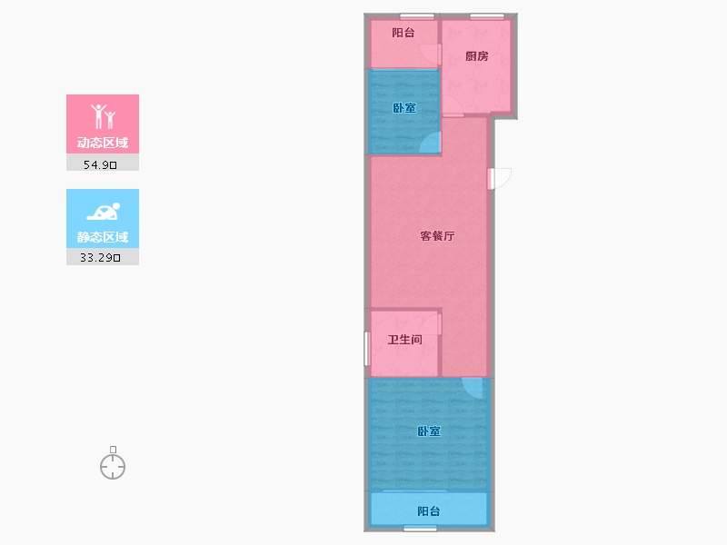 山东省-青岛市-融创维多利亚湾-80.67-户型库-动静分区