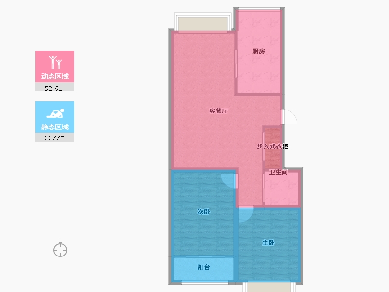 浙江省-杭州市-东新园新湖苑-78.02-户型库-动静分区