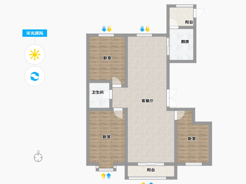 陕西省-榆林市-神木城投紫宸府-108.07-户型库-采光通风