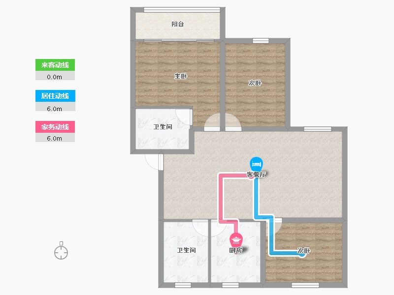 浙江省-杭州市-盛世嘉园(公寓住宅)-99.43-户型库-动静线