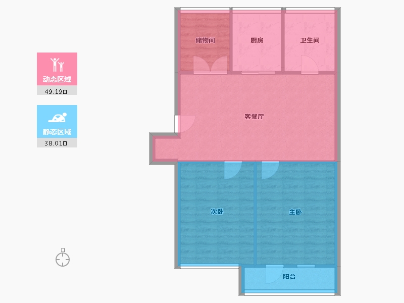 江苏省-苏州市-向阳小区-79.94-户型库-动静分区