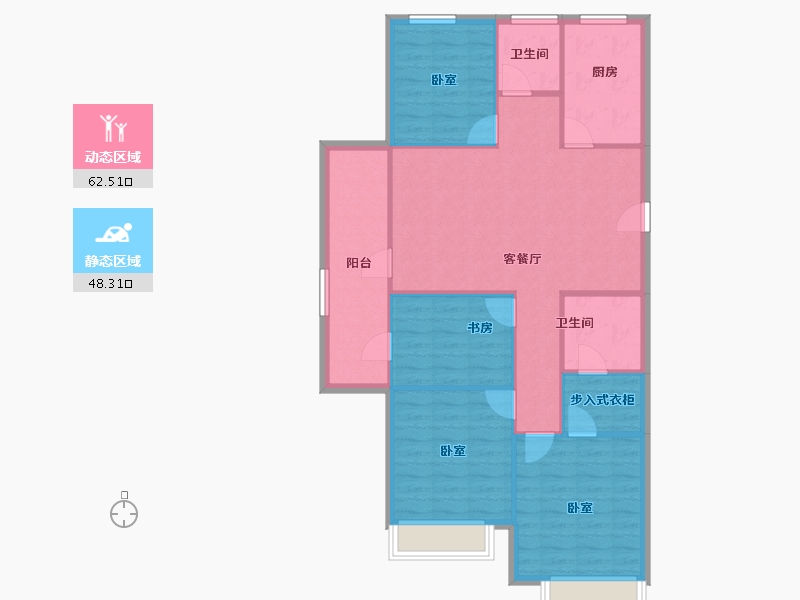 山东省-青岛市-融创维多利亚湾-101.15-户型库-动静分区