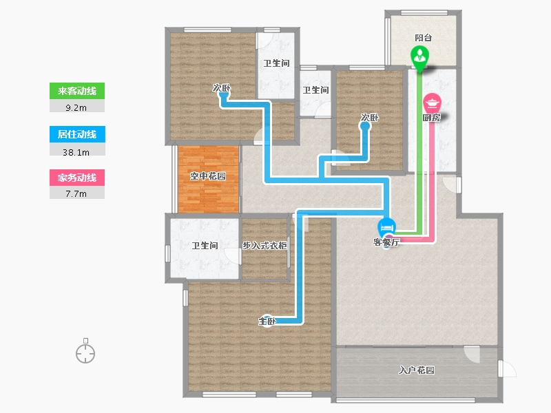 北京-北京市-万科皇马郦宫-229.80-户型库-动静线