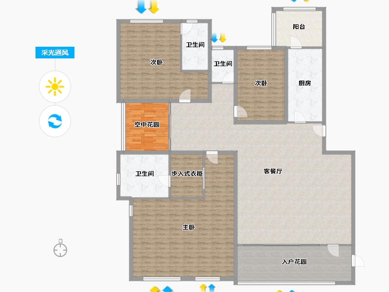 北京-北京市-万科皇马郦宫-229.80-户型库-采光通风