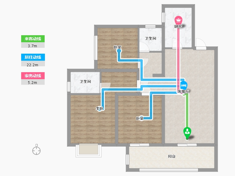 浙江省-杭州市-宝亿御景园-100.00-户型库-动静线