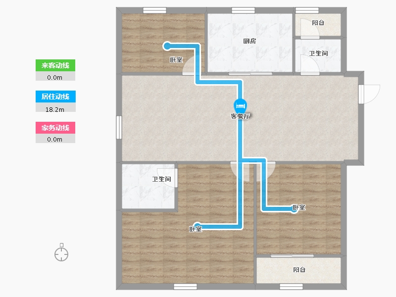 江苏省-苏州市-湖滨华城富贵苑-100.77-户型库-动静线