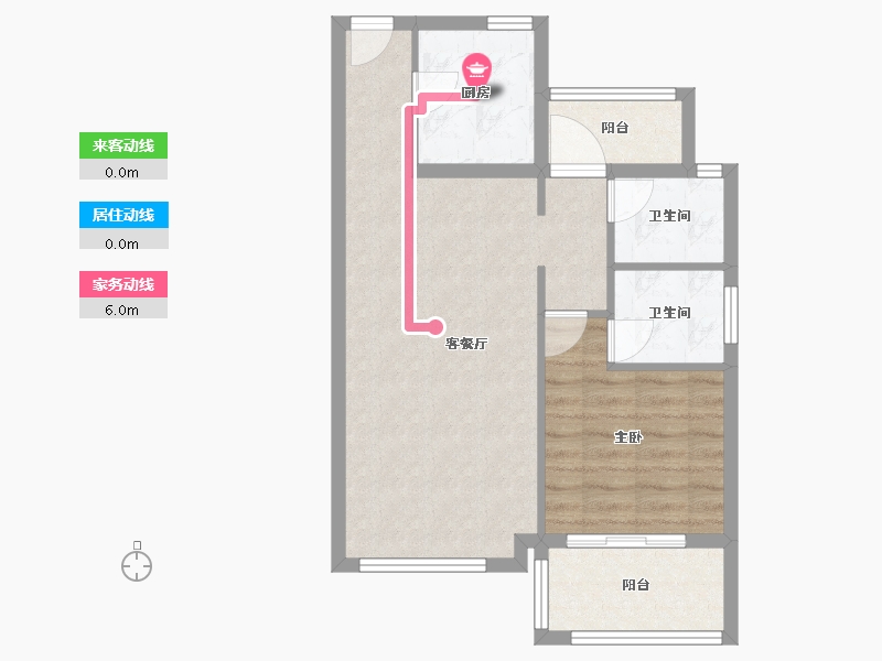 河北省-廊坊市-路劲阳光城-63.61-户型库-动静线