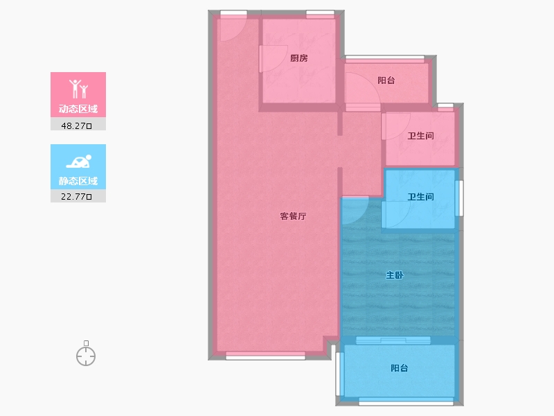 河北省-廊坊市-路劲阳光城-63.61-户型库-动静分区