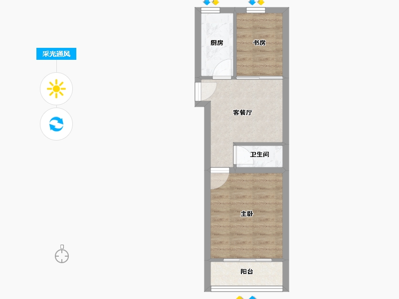 浙江省-杭州市-青春坊小区(公寓住宅)-35.57-户型库-采光通风