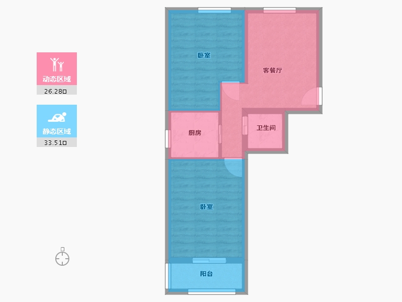 北京-北京市-华龙苑中里社区-52.93-户型库-动静分区