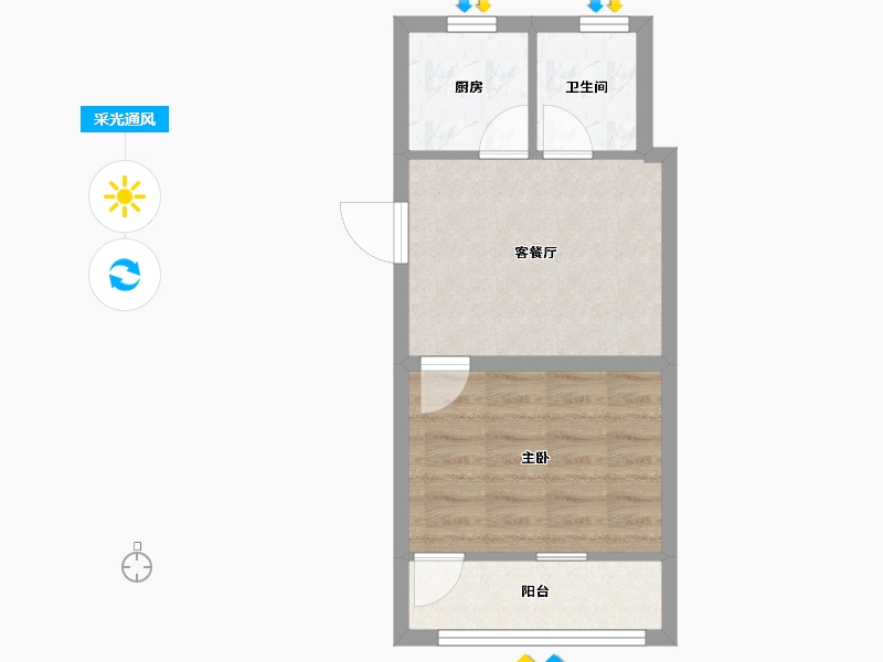 浙江省-杭州市-环西新村-36.77-户型库-采光通风