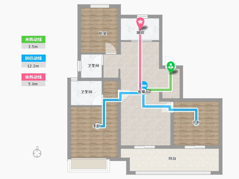 浙江省-台州市-城市之光-94.40-户型库-动静线