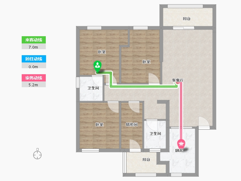 福建省-福州市-榕发夏荷郡-90.00-户型库-动静线