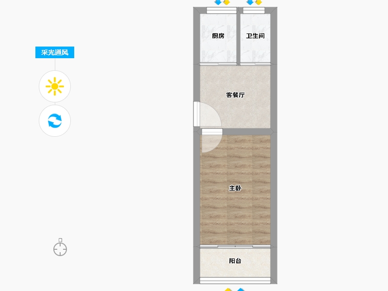 浙江省-杭州市-青春坊小区(公寓住宅)-26.93-户型库-采光通风