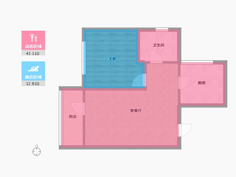 山东省-青岛市-融创维多利亚湾-49.73-户型库-动静分区