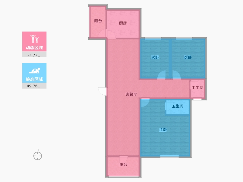 广东省-广州市-保利紫薇花园（北区)-105.05-户型库-动静分区