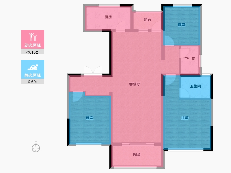 山东省-临沂市-凤凰水城-104.65-户型库-动静分区